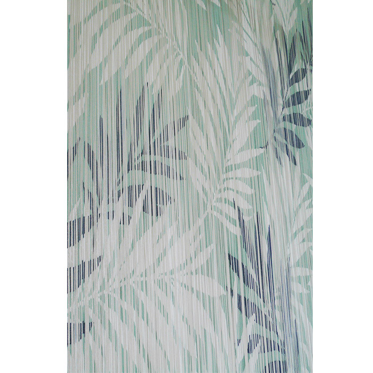 Ultimul design 100% poliester cu model de plante tropicale, draperii decorative pentru usi, perdele pentru dormitor