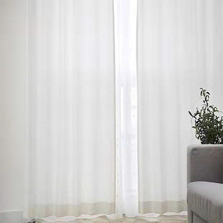 Tesatura transparenta rezistenta en-gros eleganta buna calitate alb modern tul voile draperii transparente pentru sufragerie