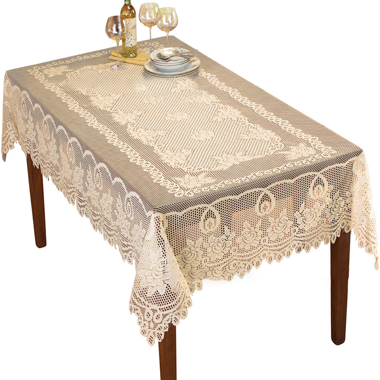 Dining florale personalizate poliester nunta alb jacquard uni rotund fata de masa din dantela