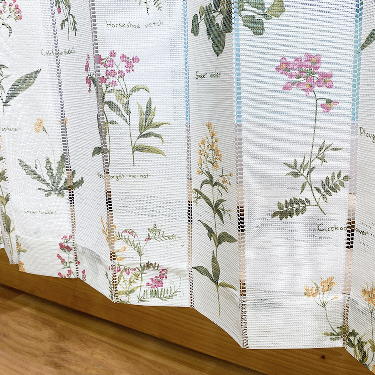 Frunze imprimeu floral draperie opace fereastră ușă val țesătură perdea de vis orb vertical elegant